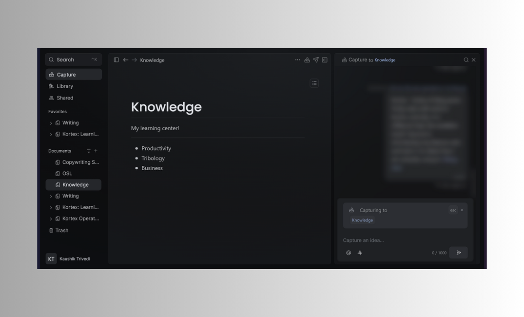 Kortex: Best note-taking app for Writers