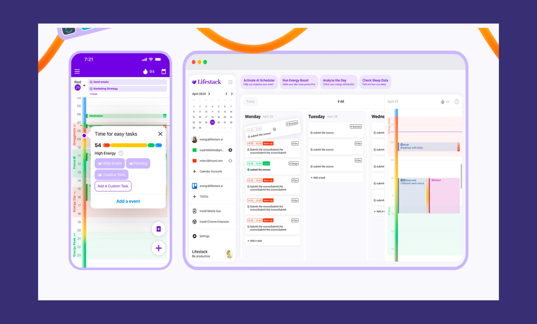 Introducing Lifestack Calendar: Aligning Tasks With Your Energy for Enhanced Productivity