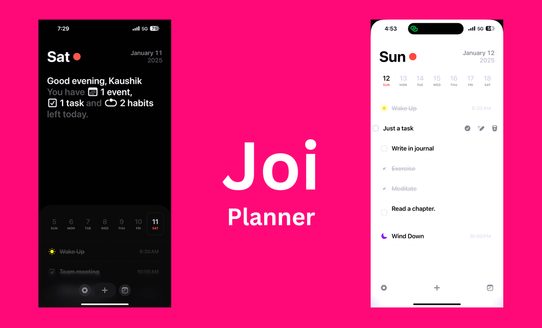Joi Planner - First Impression